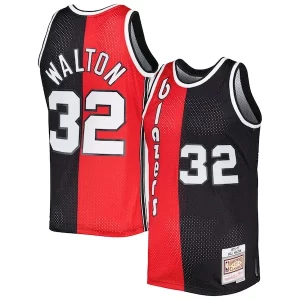 Exquisito Práctico Encantador Bill Walton Portland Trail Blazers Hardwood Classics 1976/77 Split Swingman Jersey Red/Black