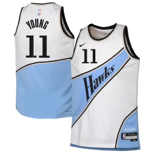Elegante Trae Young Atlanta Hawks Nike Youth 2024/25 Swingman Player Jersey City Edition White