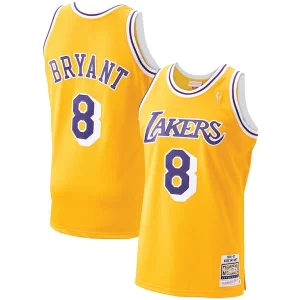 Sofisticado Clásico Men's Los Angeles Lakers Kobe Bryant Gold 1996 97 Hardwood Classics Authentic Player Jersey