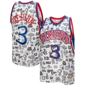Delicioso Elegante Allen Iverson Philadelphia 76ers 1996/97 Swingman Jersey White