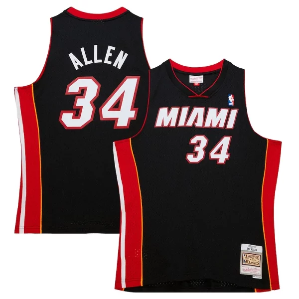 Comodo Ray Allen Miami Heat Hardwood Classics Swingman Jersey Black