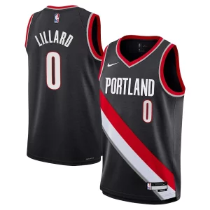 Hermoso Increíble Damian Lillard Portland Trail Blazers Nike Youth Swingman Jersey Icon Edition Black