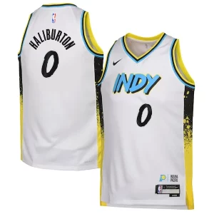 Bonito Estupendo Hermoso Tyrese Haliburton Indiana Pacers Nike Youth 2024/25 Swingman Player Jersey City Edition White