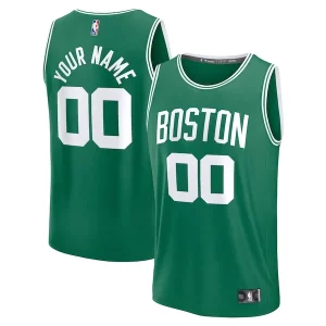 Resistente Boston Celtics Fast Break Custom Jersey Icon Edition Kelly Green/White/Black