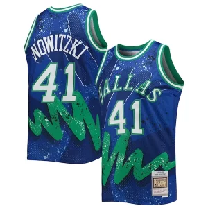 Exquisito Lujoso Dirk Nowitzki Dallas Mavericks Hardwood Classics 1998/99 Hyper Hoops Swingman Jersey Blue