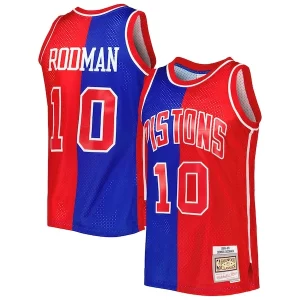Duradero Dennis Rodman Detroit Pistons Hardwood Classics 1988/89 Split Swingman Jersey Blue/Red