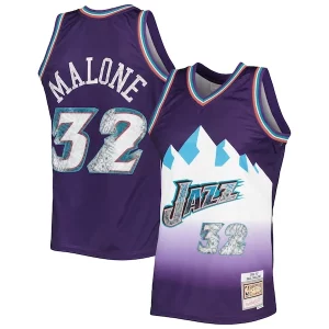 Exquisito Karl Malone Utah Jazz 1996/97 Hardwood Classics NBA 75th Anniversary Diamond Swingman Jersey Purple