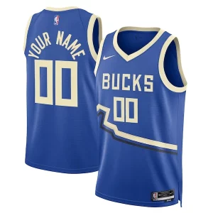 Elegante Milwaukee Bucks Nike Unisex 2024/25 Custom Swingman Jersey City Edition Royal