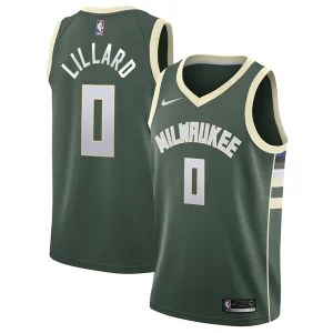 Fantástico Increíble Damian Lillard Milwaukee Bucks Nike Unisex Swingman Player Jersey Icon Edition Hunter Green