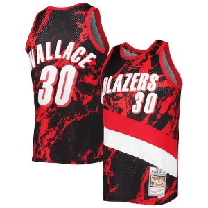 Ideal Increíble Rasheed Wallace Portland Trail Blazers 1999/00 Hardwood Classics Marble Swingman Jersey Black