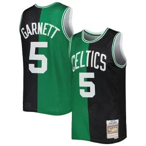 Comodo Estupendo Kevin Garnett Boston Celtics Hardwood Classics 2007/08 Split Swingman Jersey Black/Kelly Green