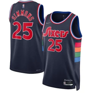 Bonito Perfecto Ben Simmons Philadelphia 76ers Nike 2021/22 Swingman Jersey City Edition Navy