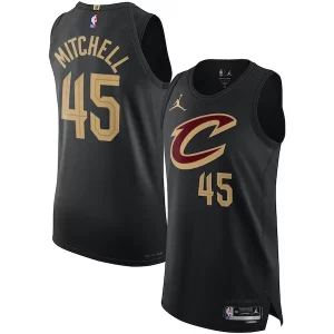 Hermoso Sofisticado Donovan Mitchell Cleveland Cavaliers Jordan Brand Authentic Player Jersey Statement Edition Black