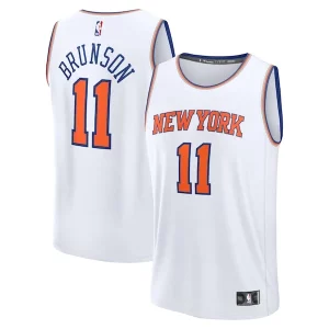 Versátil Jalen Brunson New York Knicks Youth Fast Break Replica Player Jersey Association Edition White