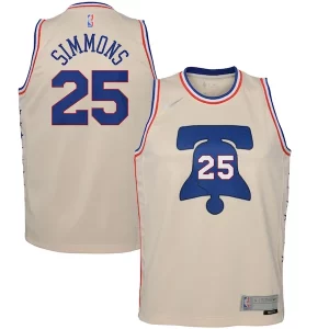 Robusto Lujoso Único Ben Simmons Philadelphia 76ers Nike Youth 2020/21 Swingman Player Jersey Cream Earned Edition
