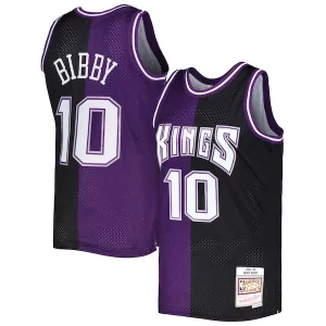 Moderno Resistente Mike Bibby Sacramento Kings Hardwood Classics 2001/02 Split Swingman Jersey Purple/Black