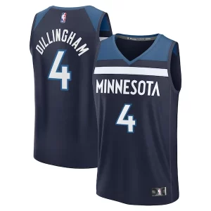 Duradero Lujoso Rob Dillingham Minnesota Timberwolves Youth 2024 NBA Draft Fast Break Player Jersey Icon Edition Navy