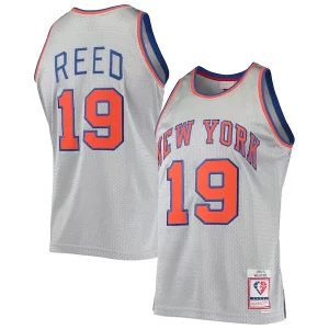 Ideal Willis Reed New York Knicks 75th Anniversary 1969/70 Hardwood Classics Swingman Jersey Silver
