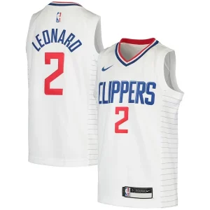 Resistente Kawhi Leonard LA Clippers Nike Youth 2020/21 Swingman Jersey Association Edition White/Royal