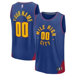 Exquisito Genial Maravilloso Denver Nuggets Fast Break Custom Jersey Statement Edition Blue/Navy