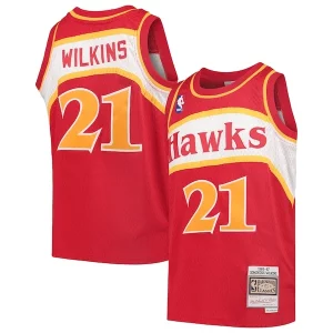 Bonito Robusto Clásico Dominique Wilkins Atlanta Hawks Youth 1986/87 Hardwood Classics Swingman Throwback Jersey Red