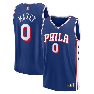 Increíble Tyrese Maxey Philadelphia 76ers Fast Break Replica Player Jersey Icon Edition Royal