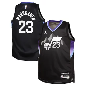 Lujoso Moderno Lauri Markkanen Utah Jazz Jordan Brand Youth Swingman Jersey Statement Edition Black