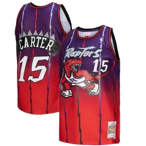 Fácil de llevar Exquisito Perfecto Vince Carter Toronto Raptors 1998/99 Hardwood Classics Fadeaway Swingman Player Jersey Red/Purple