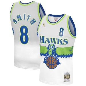 Estupendo Steve Smith Atlanta Hawks 1996 97 Hardwood Classics Reload 3.0 Swingman Jersey White