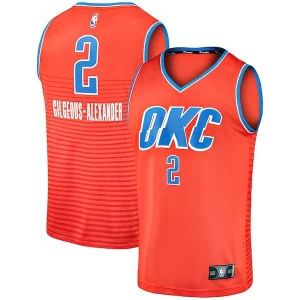 Único Clásico Shai Gilgeous Alexander Oklahoma City Thunder Fast Break Team Replica Jersey Statement Edition Orange
