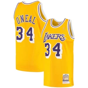 Sofisticado Único Resistente Shaquille O'Neal Los Angeles Lakers 1996/97 Hardwood Classics Authentic Jersey Gold
