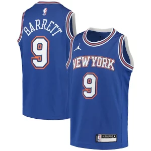 Único Exquisito Ideal RJ Barrett New York Knicks Jordan Brand Youth 2020/21 Swingman Player Jersey Statement Edition Blue