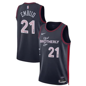Clásico Cool Joel Embiid Philadelphia 76ers Nike Unisex 2023/24 Swingman Jersey Navy City Edition