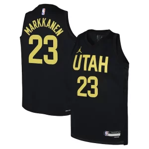 Maravilloso Comodo Elegante Lauri Markkanen Utah Jazz Jordan Brand Youth Swingman Jersey Statement Edition Black