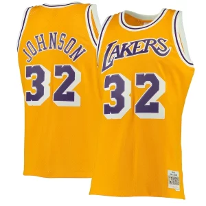 Maravilloso Bonito Magic Johnson Los Angeles Lakers 1984/85 Hardwood Classics Swingman Jersey Gold/Purple