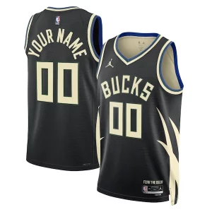 Exquisito Milwaukee Bucks Jordan Brand Unisex 2022/23 Swingman Custom Jersey Statement Edition Black