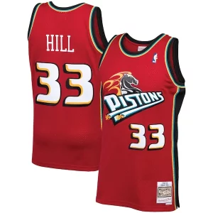 Clásico Sofisticado Elegante Grant Hill Detroit Pistons 1999/00 Hardwood Classics Swingman Jersey Red