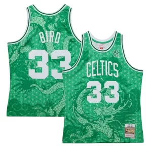 Encantador Larry Bird Boston Celtics 1985/86 Hardwood Classics Asian Heritage 6.0 Swingman Throwback Player Jersey Kelly Green
