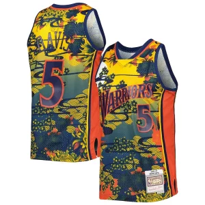 Delicioso Baron Davis Golden State Warriors Hardwood Classics Lunar New Year Swingman Jersey Blue