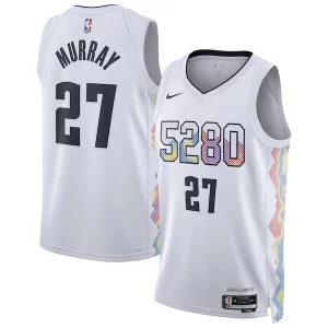 Fácil de llevar Bonito Chulo Jamal Murray Denver Nuggets Nike Unisex 2024/25 Swingman Player Jersey City Edition White