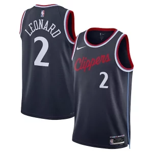 Original Resistente Kawhi Leonard LA Clippers Nike Unisex 2024/25 Swingman Jersey Navy Icon Edition