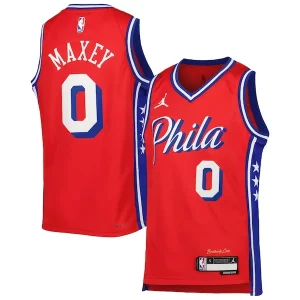 Genial Tyrese Maxey Philadelphia 76ers Jordan Brand Youth Swingman Jersey Statement Edition Red