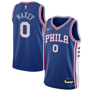 Hermoso Original Bonito Tyrese Maxey Philadelphia 76ers Nike Youth Swingman Jersey Icon Edition Royal