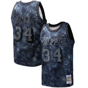 Único Versátil Hermoso Shaquille O'Neal Los Angeles Lakers Hardwood Classics 1996/97 Tie Dye Swingman Jersey Black