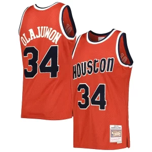 Atractivo Cool Hakeem Olajuwon Houston Rockets 1993/94 Hardwood Classics Off Court Swingman Jersey Red