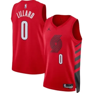 Resistente Elegante Comodo Damian Lillard Portland Trail Blazers Jordan Brand Unisex Swingman Jersey Statement Edition Red