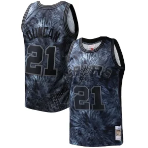 Bonito Sofisticado Tim Duncan San Antonio Spurs Hardwood Classics 1998/99 Tie Dye Swingman Jersey Black