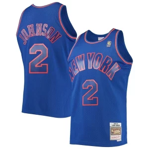 Atractivo Estupendo Larry Johnson New York Knicks 1996/97 Hardwood Classics Swingman Jersey Blue