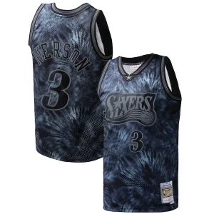 Duradero Allen Iverson Philadelphia 76ers Hardwood Classics 1997/98 Tie Dye Swingman Jersey Black