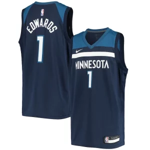 Cool Anthony Edwards Minnesota Timberwolves Nike Youth 2020/21 Swingman Jersey Icon Edition Navy